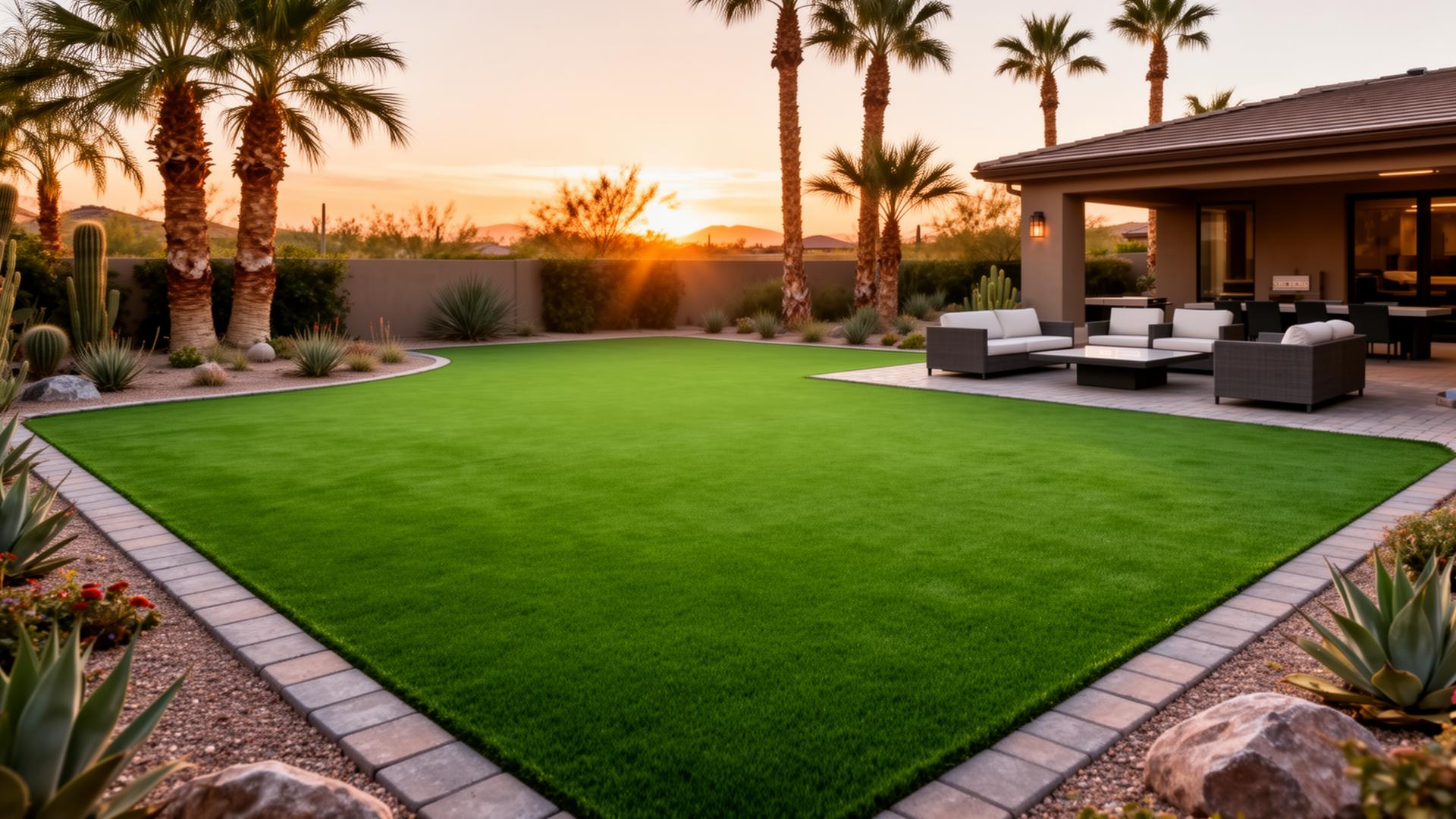 Artificial Grass Installation Built for the Arizona Climate